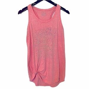 Tek Gear Razor Back Pink Graphic Athletic Workout Tanktop Size Small
